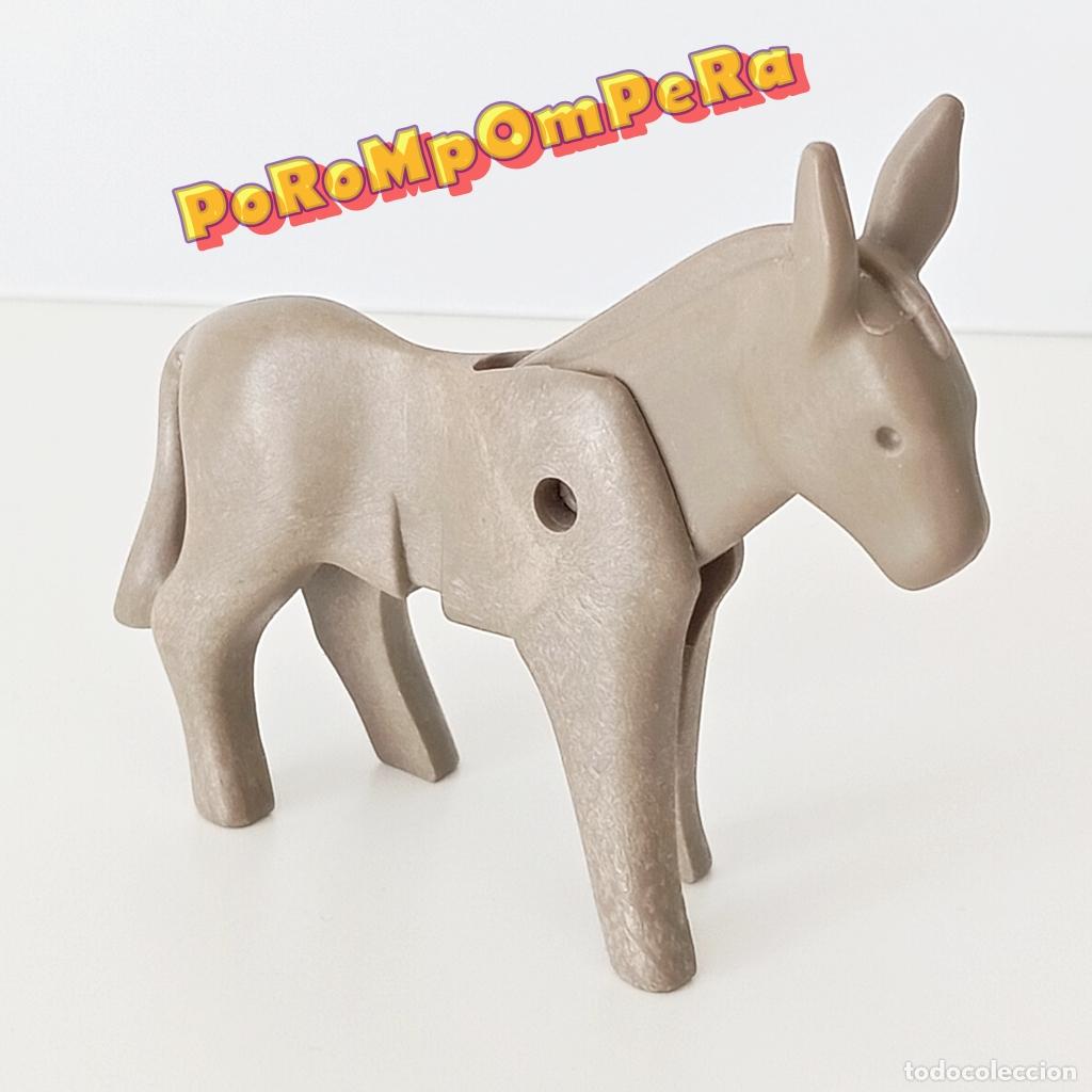 Playmobil: PLAYMOBIL BURRO MODELO CL&Aacute;SICO &Eacute;POCA ANIMAL GRANJA OESTE MEDIEVAL FL