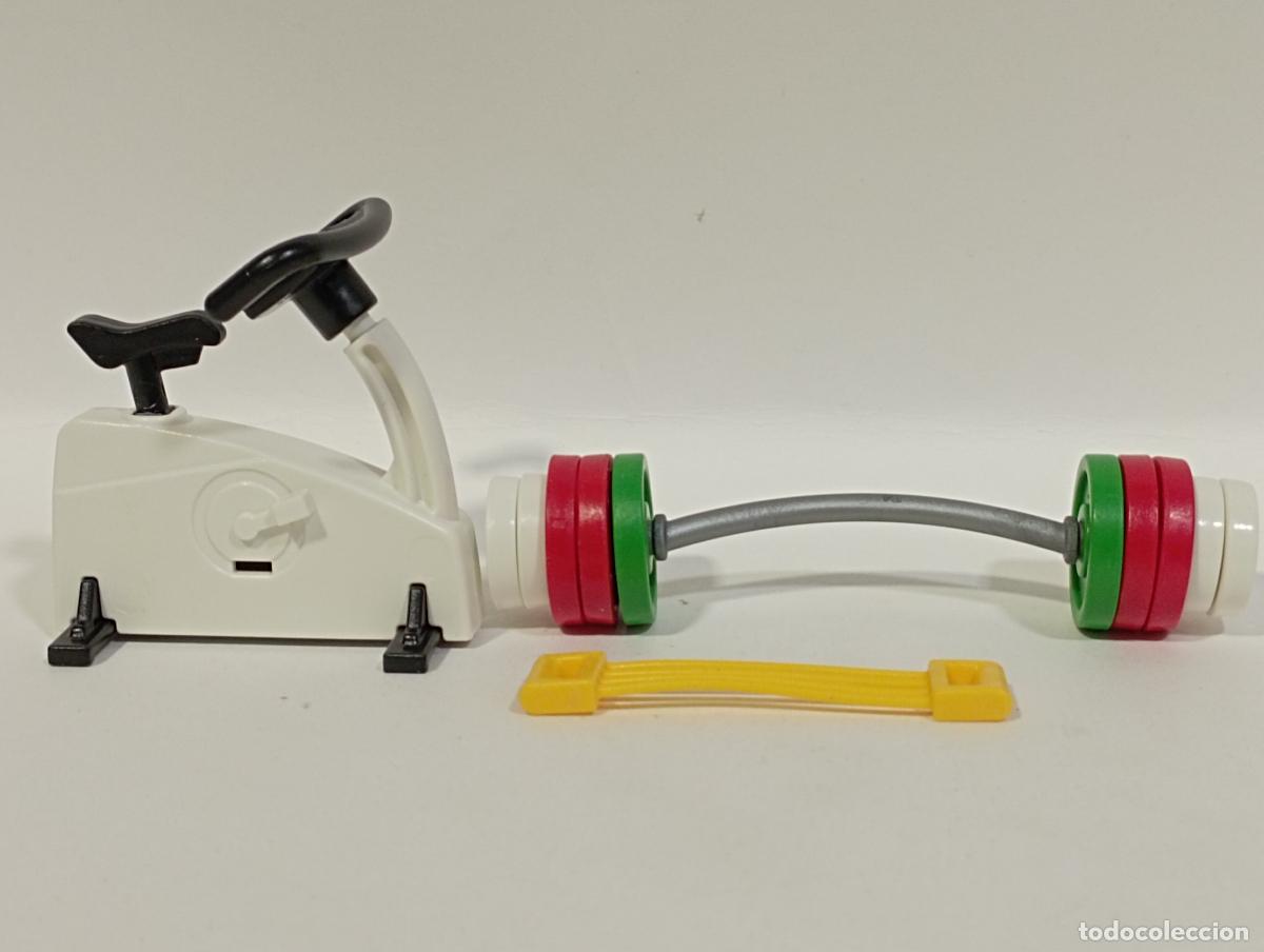 Playmobil: PLAYMOBIL SET DE GYM BICICLETA,BARRA CON PESAS Y EXTENSOR