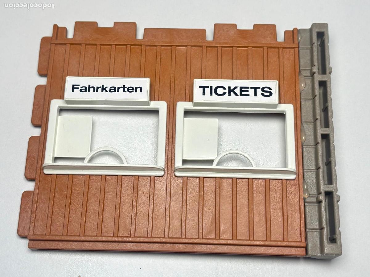 Playmobil: Playmobil 4305 pared taquilla estaci&oacute;n tren pegada pilar