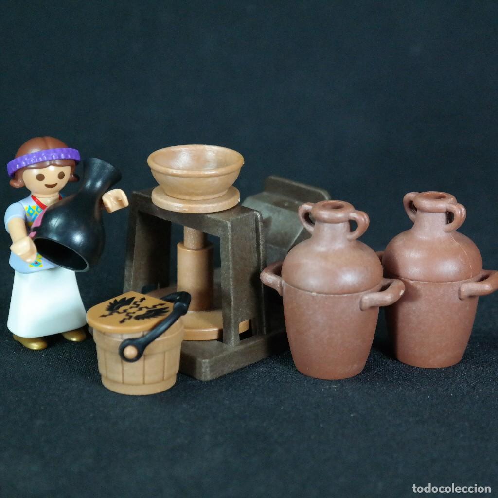 Playmobil: Playmobil ni&ntilde;a romana con torno y anforas☼