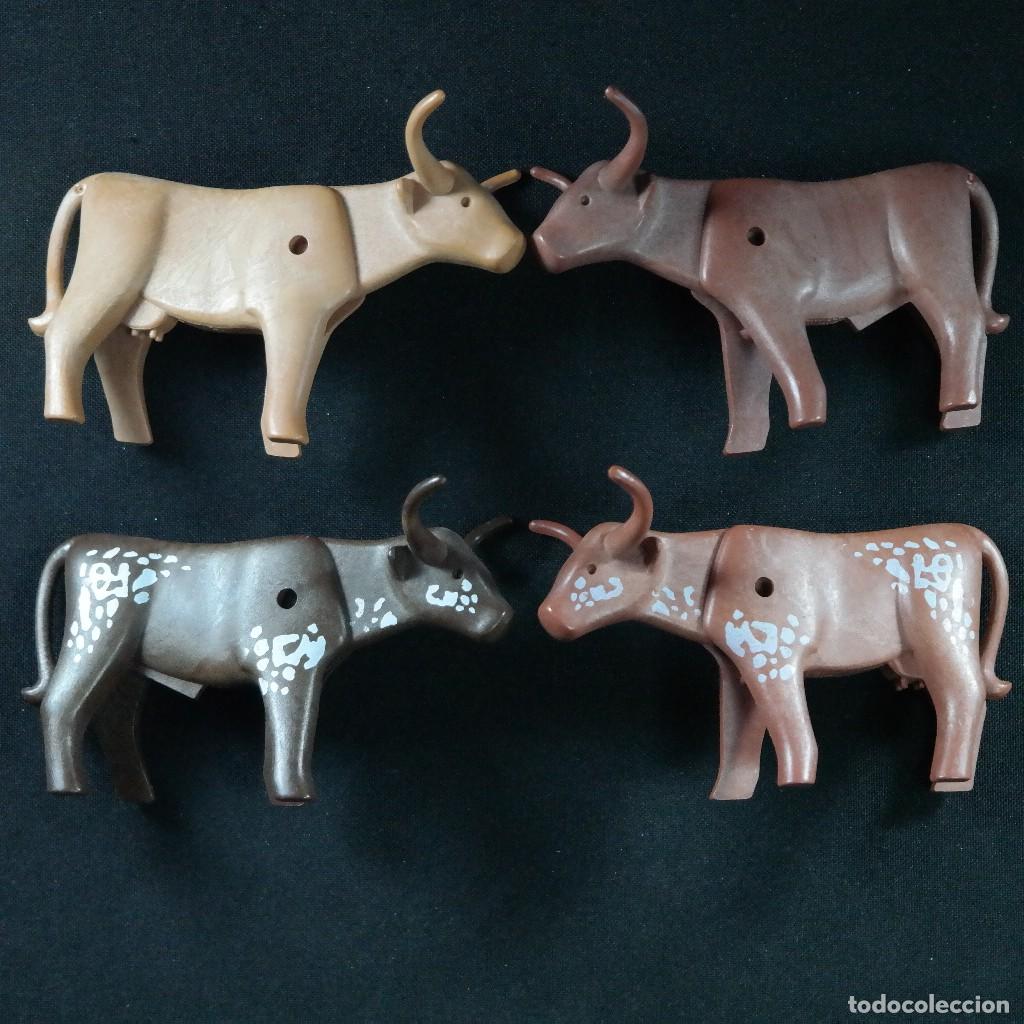 Playmobil: Playmobil 4 vacas con cuernos largos Longhorn ☼