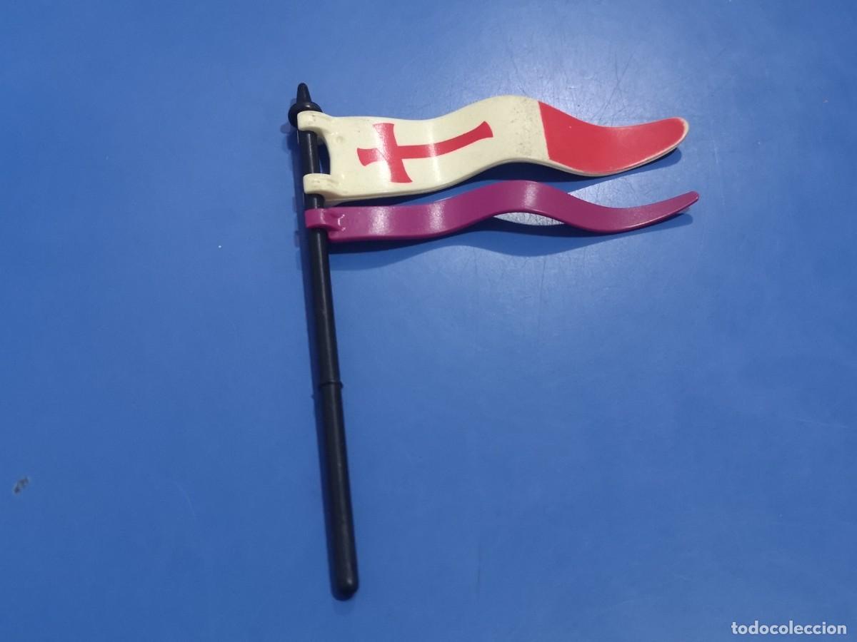 Playmobil: Playmobil estandarte bandera cruzados castillo medieval armas soldado Veg06