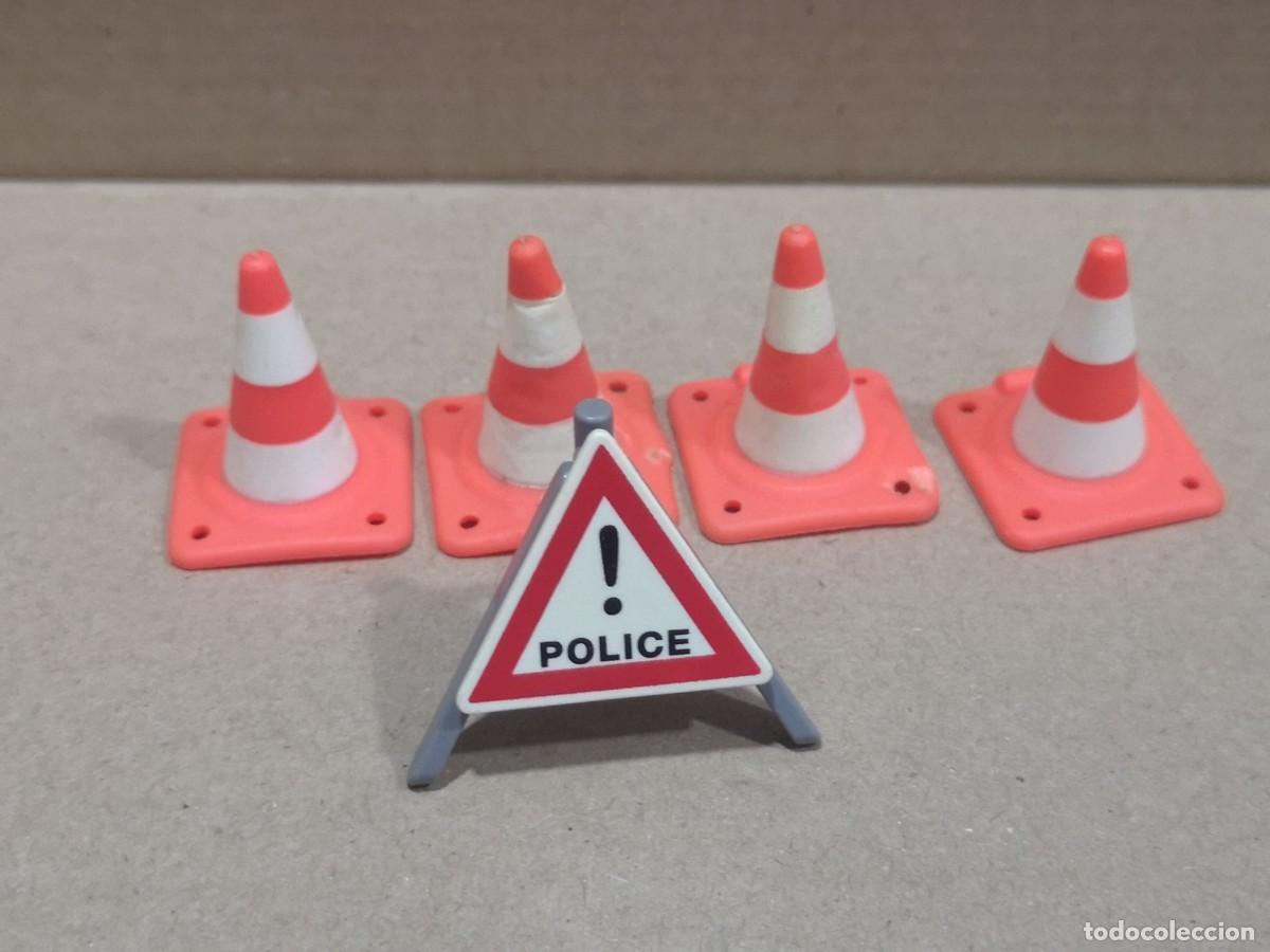 Playmobil: Playmobil conos se&ntilde;alizaci&oacute;n control policial Carretera Veg12