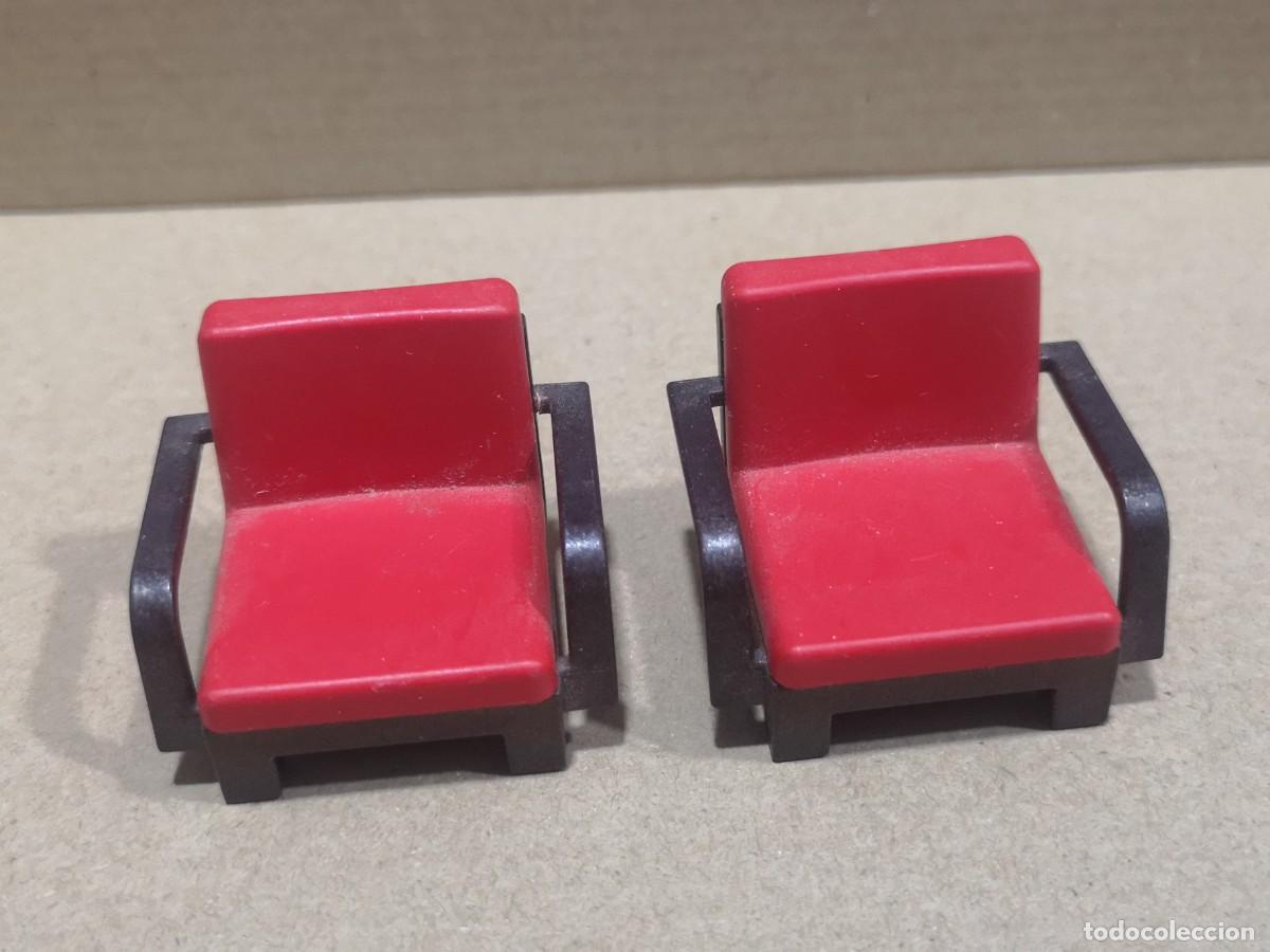 Playmobil: Playmobil sillas butaca roja ciudad despacho oficina Peluqueria saloon belleza Veg31