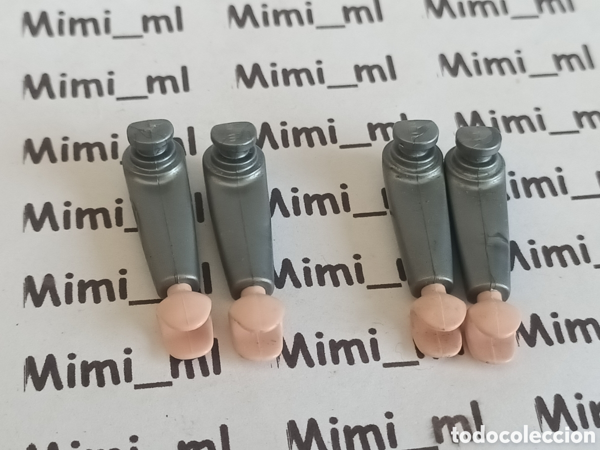 Playmobil: Playmobil 2 pares brazos plateados grises hombre medieval recambios figuras