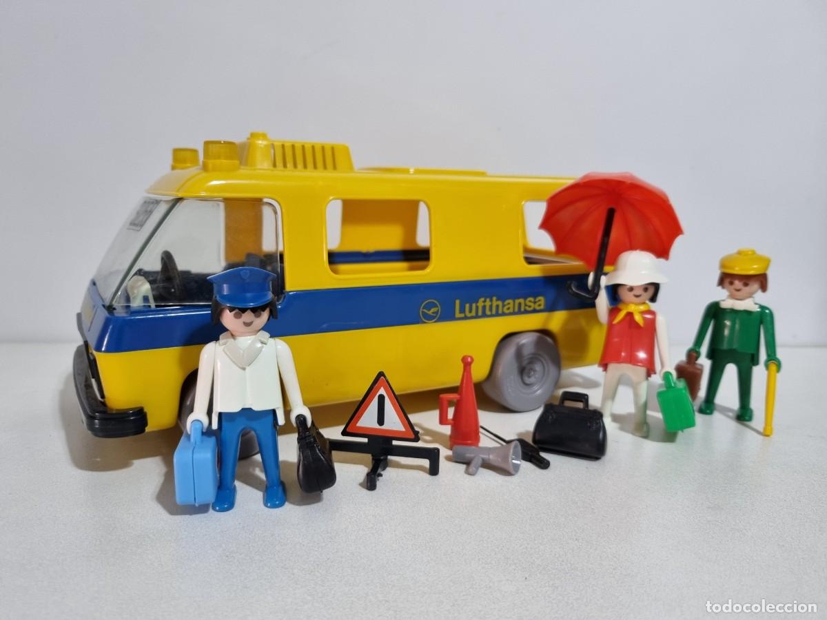 Playmobil: Playmobil 3255 Bus Autobus Vehiculo Lufthansa Pasajero Viajero Aeropuerto