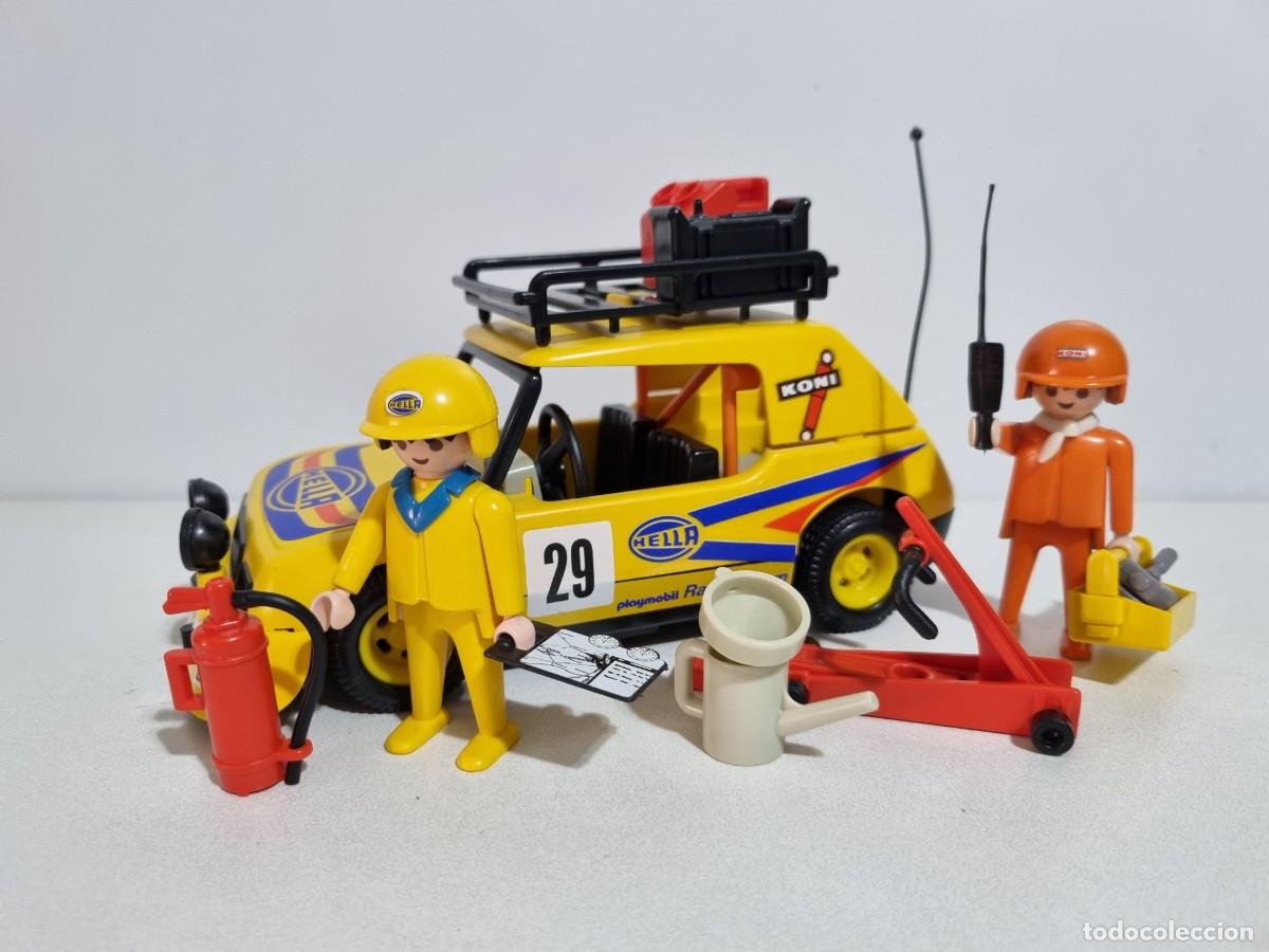 Playmobil: Playmobil 3524 v2 Antiguo Coche Carrera Rally Dakar Piloto Mecanico Competicion
