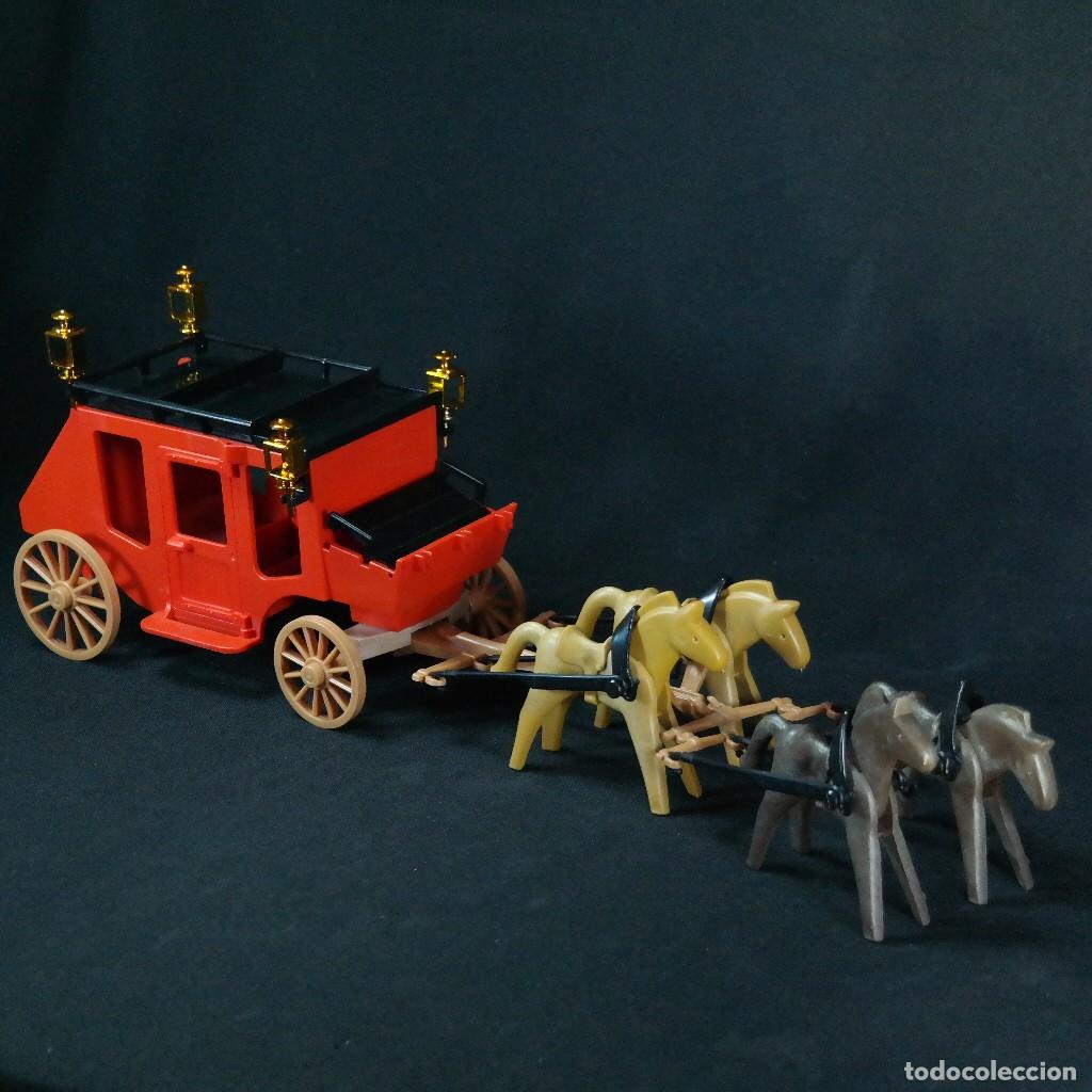 Playmobil: Playmobil diligencia de oeste con 4 caballos ☼
