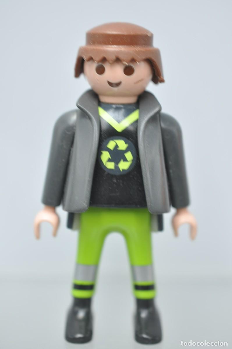 Playmobil: FIG179 Playmobil, figura hombre, obrero limpieza