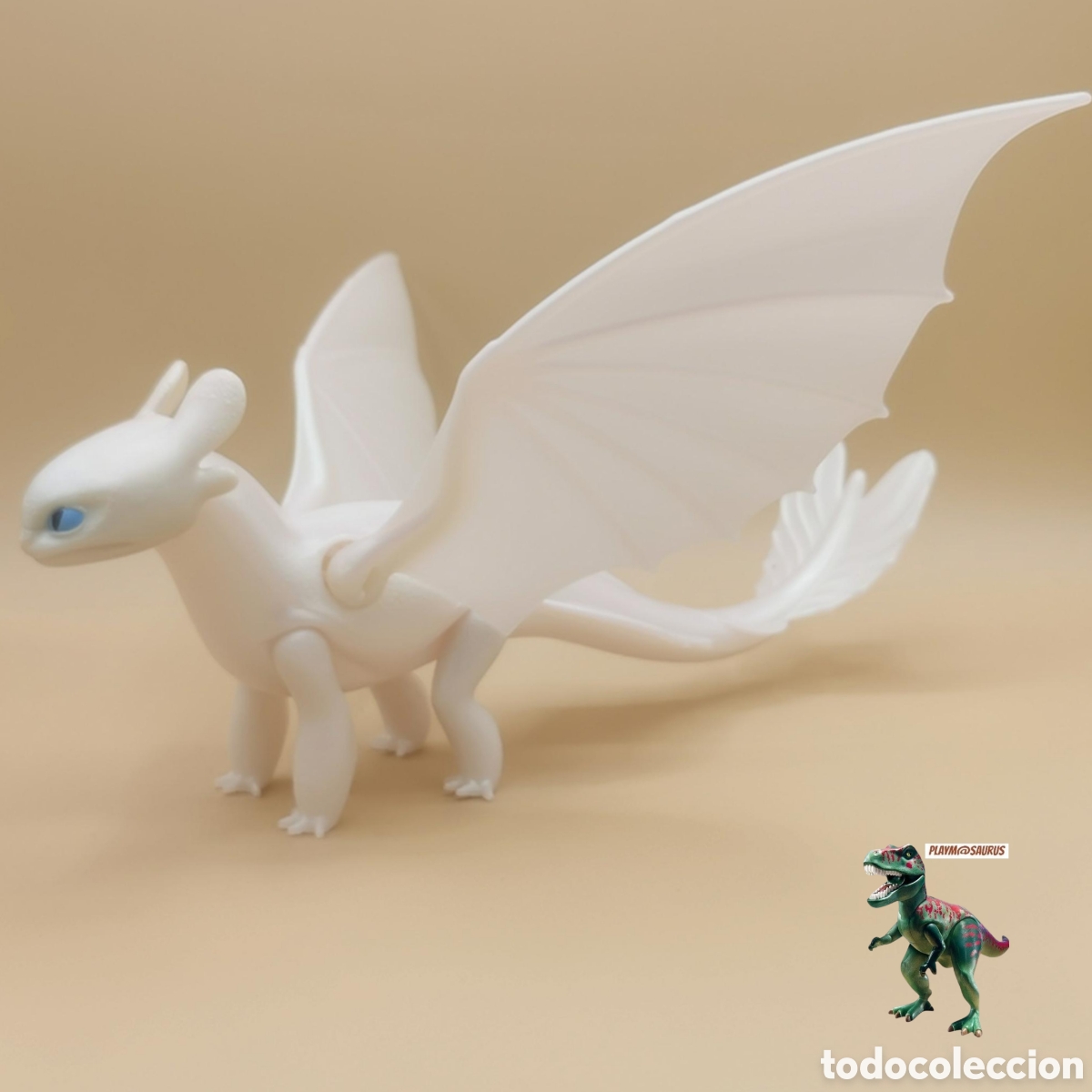 Playmobil: Playmobil como entrenar a tu dragon 70038 Ligth Fury pelicula dragones Furia Diurna Dragon Blanco
