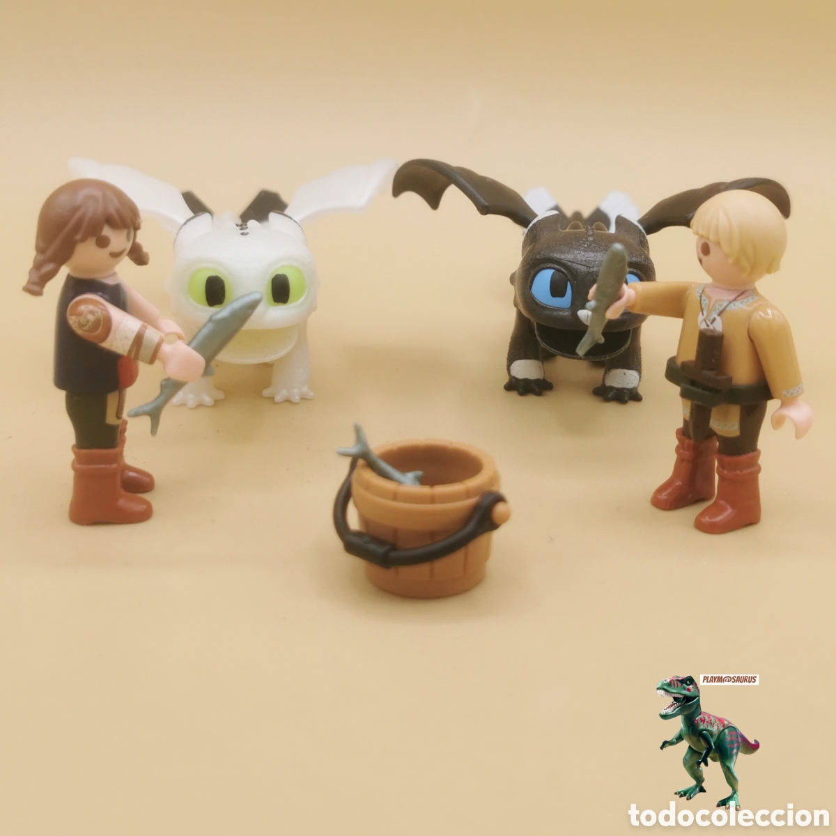 Playmobil: Playmobil como entrenar a tu dragon 70457 crias de dragon bebes dardo brincador negro y blanco