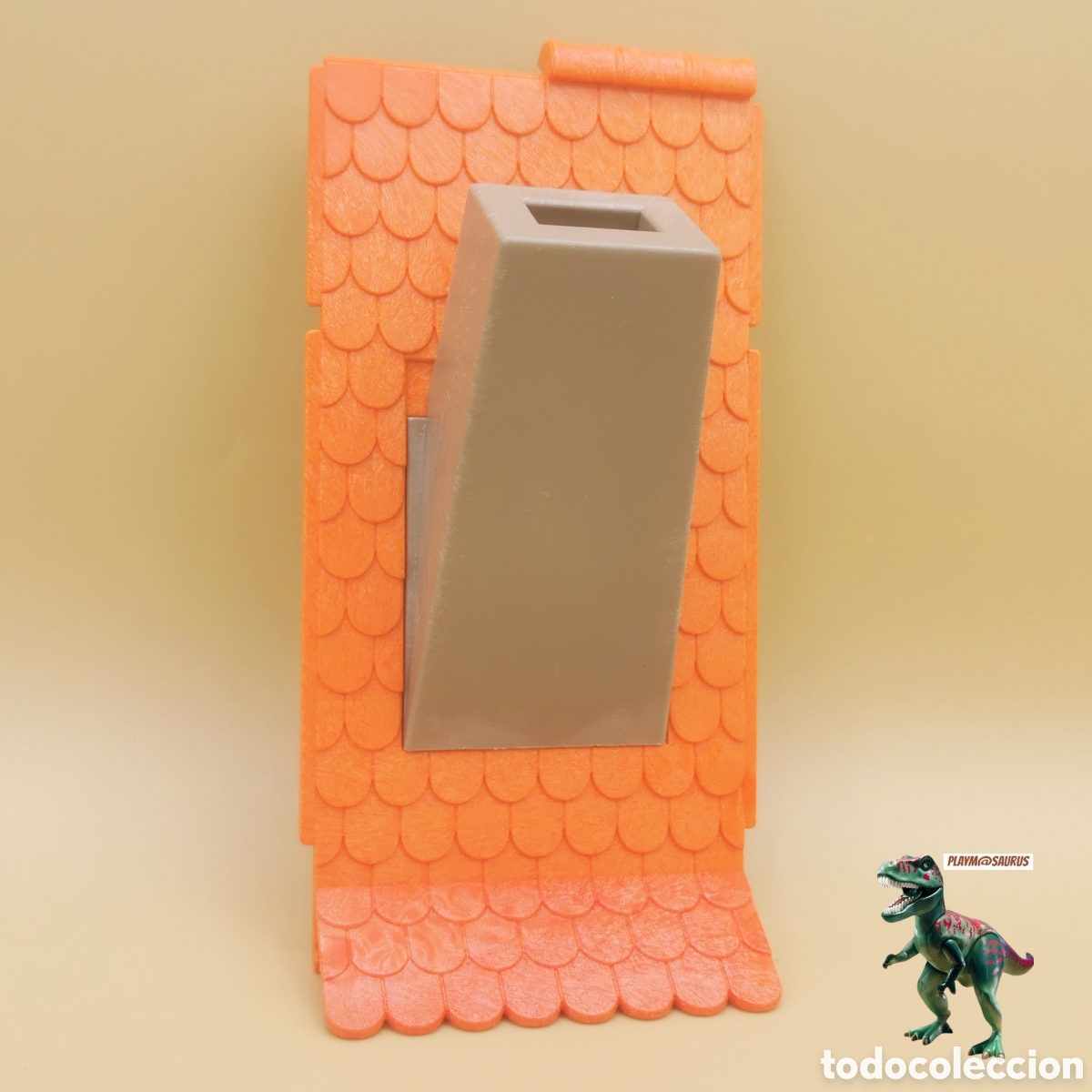 Playmobil: Playmobil steck tejado rojo completo chimenea castillo panaderia herreria 3441 3442 3448 3455 6219