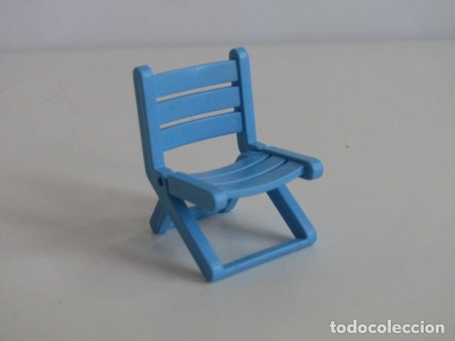 Playmobil: DIFICIL SILLA PLEGABLE AZUL CLARO CAMPING PLAYA VERANO ESPECIAL MODERNA PLAYMOBIL