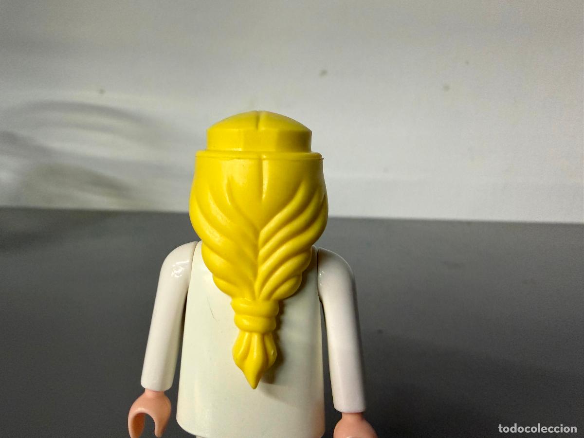 Playmobil: playmobil PELO PELUCA RECAMBIO TRENZA GORDA rubio canario -figura no incluida