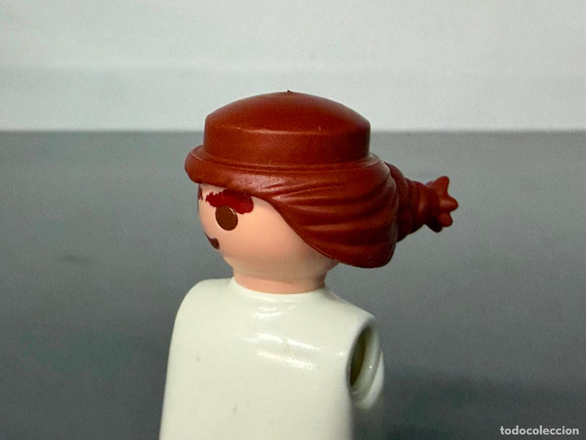 Playmobil: PLAYMOBIL cabeza recambio ce&ntilde;o fruncido ceja gorda pelirroja + pelo peluca coleta vikingo-