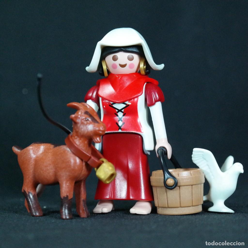 Playmobil: Playmobil mujer medieval con cabra ☼