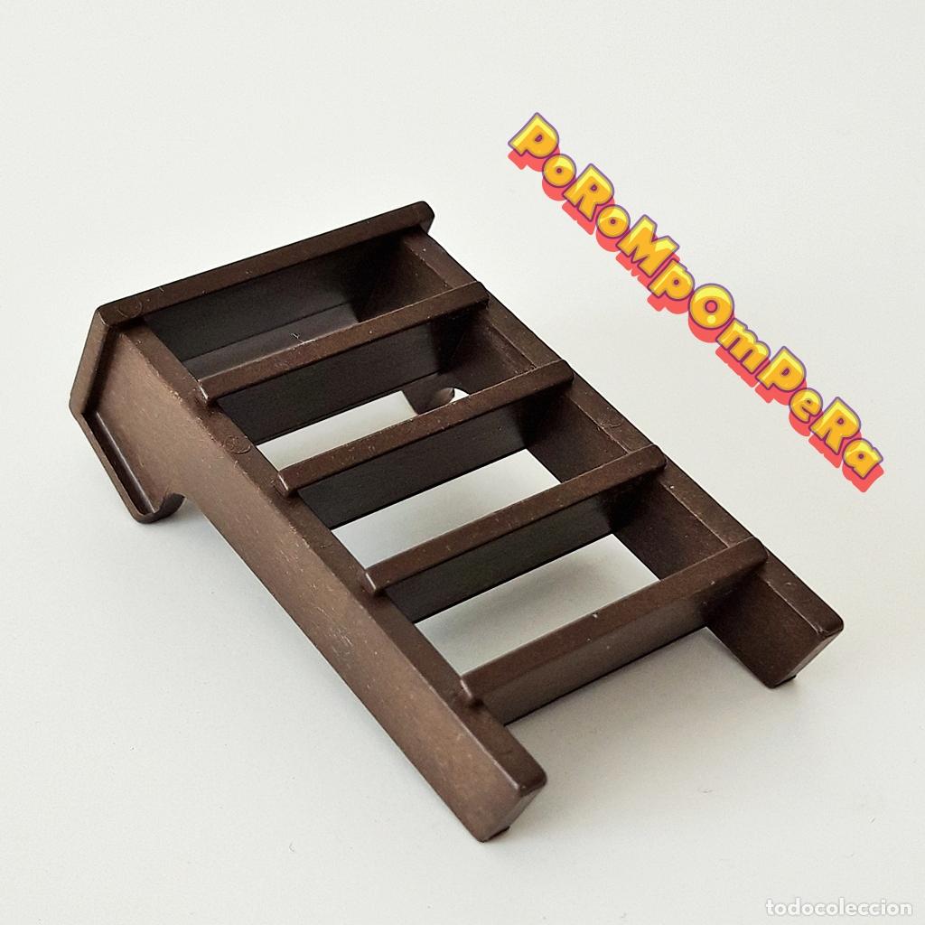 Playmobil: PLAYMOBIL ESCALERA INTERIOR MARR&Oacute;N OSCURO BARCO PIRATA &Eacute;POCA 3053 3055 3550 ? ESCALERILLA K5