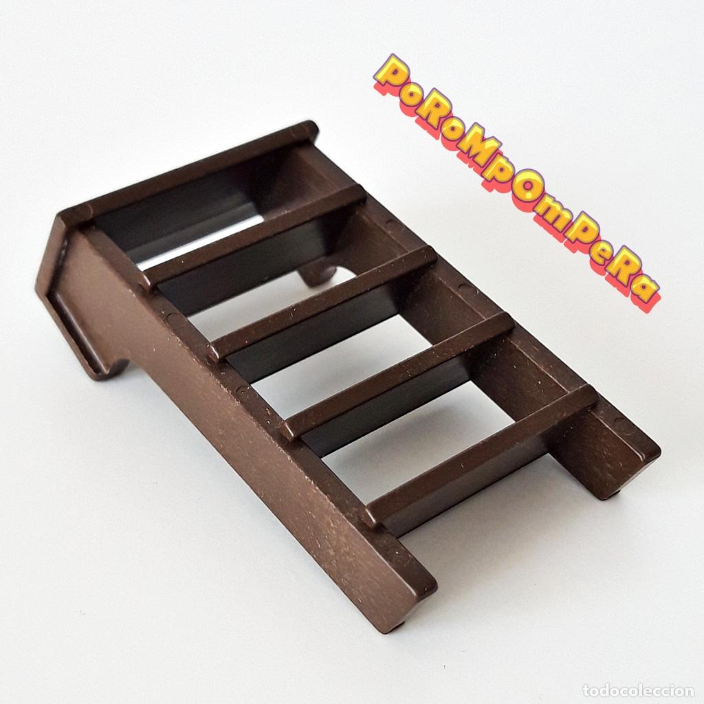 Playmobil: PLAYMOBIL ESCALERA INTERIOR MARR&Oacute;N OSCURO BARCO PIRATA &Eacute;POCA 3053 3055 3550 ? ESCALERILLA N1
