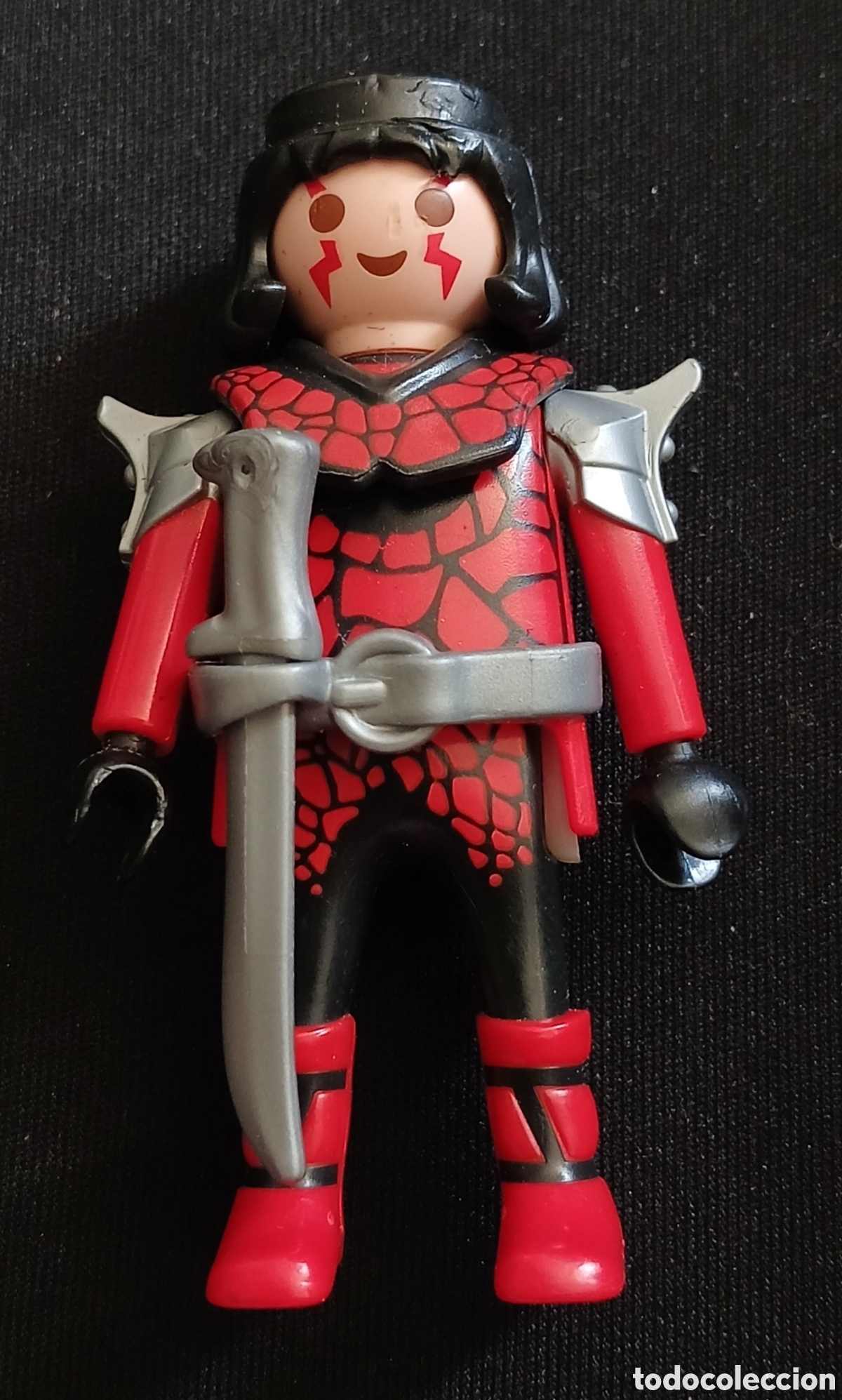 Playmobil: Playmobil Geobra 2002 Guerrero de las L&aacute;grimas de Sangre - Caballero Drag&oacute;n Rojo Medieval