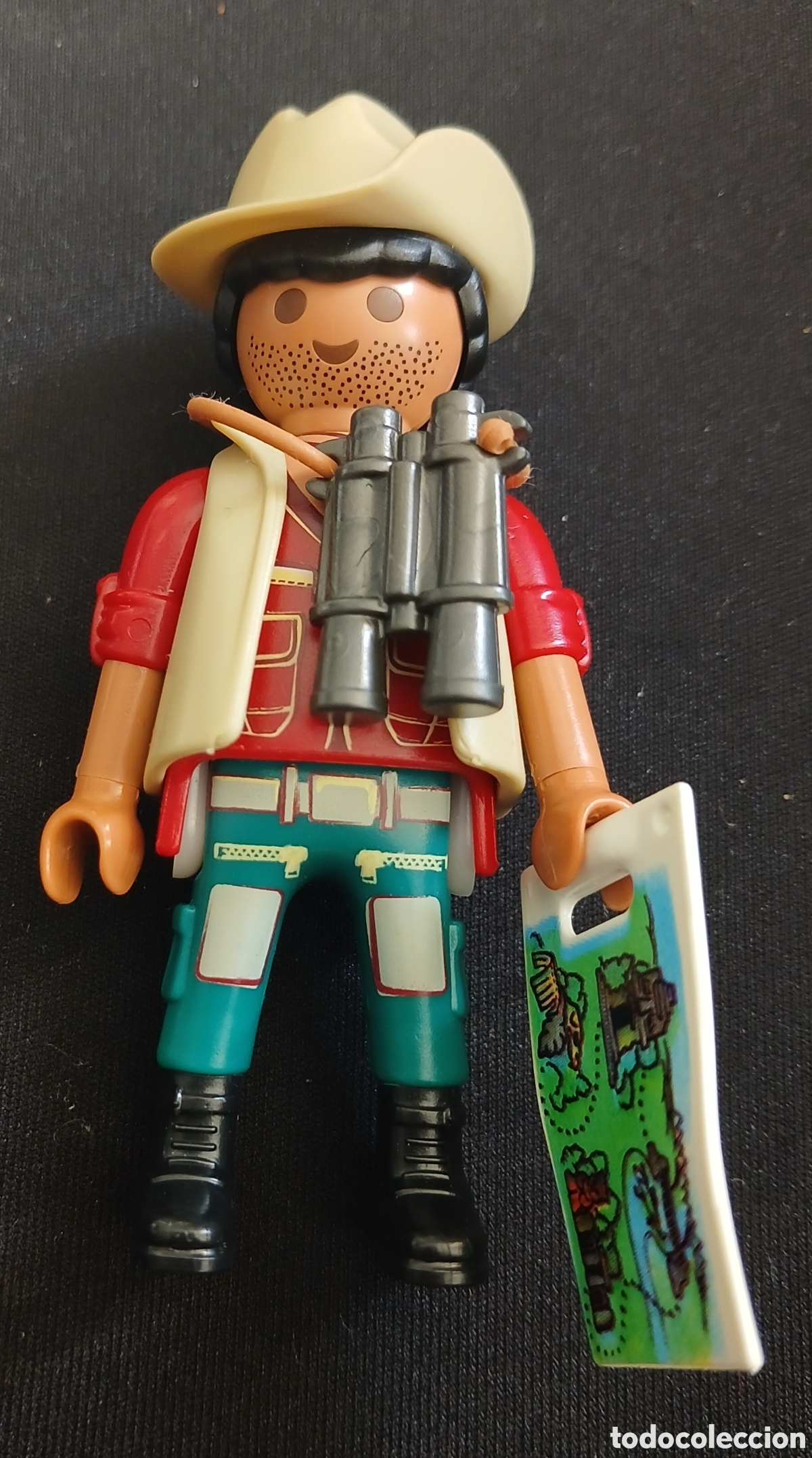 Playmobil: Playmobil Geobra 2014 Figura Explorador Aventurero Con Mapa Y Prism&aacute;ticos Set 70108
