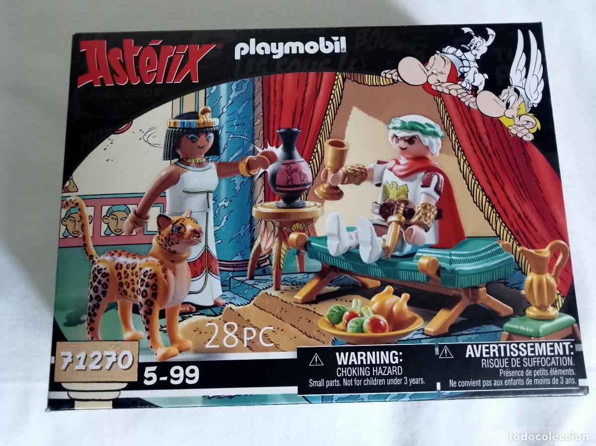 Playmobil: Playmobil Figuras Asterix C&eacute;sar y Cleopatra Nuevo Set 71270 28 piezas