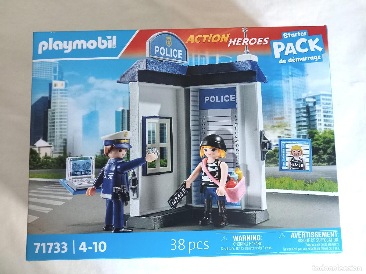 Playmobil: Playmobil Polic&iacute;a Starter Pack Action Heroes Set 71733 38 piezas
