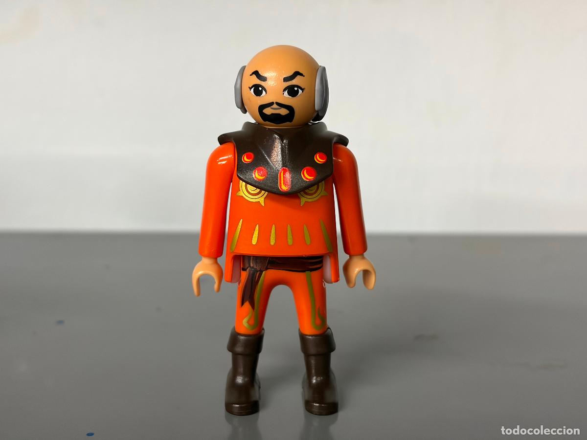 Playmobil: playmobil figura malvado medieval calvo tono naranja -mix20