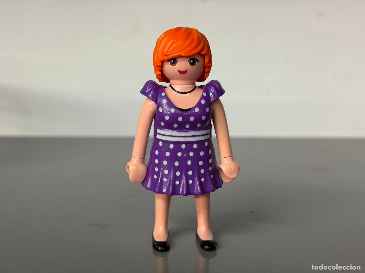 Playmobil: playmobil figura mujer pelirroja chica pecas y vestido ciudad -mix20