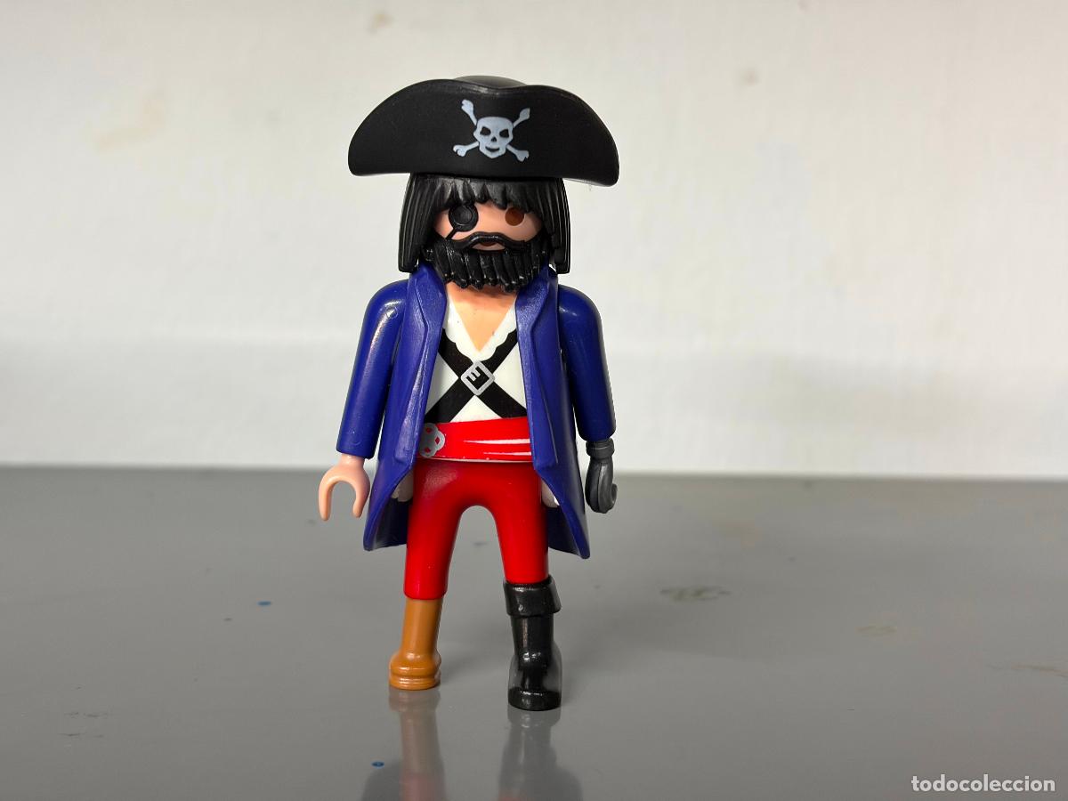 Playmobil: playmobil figura pirata con barba y gorro y chaleco -mix20