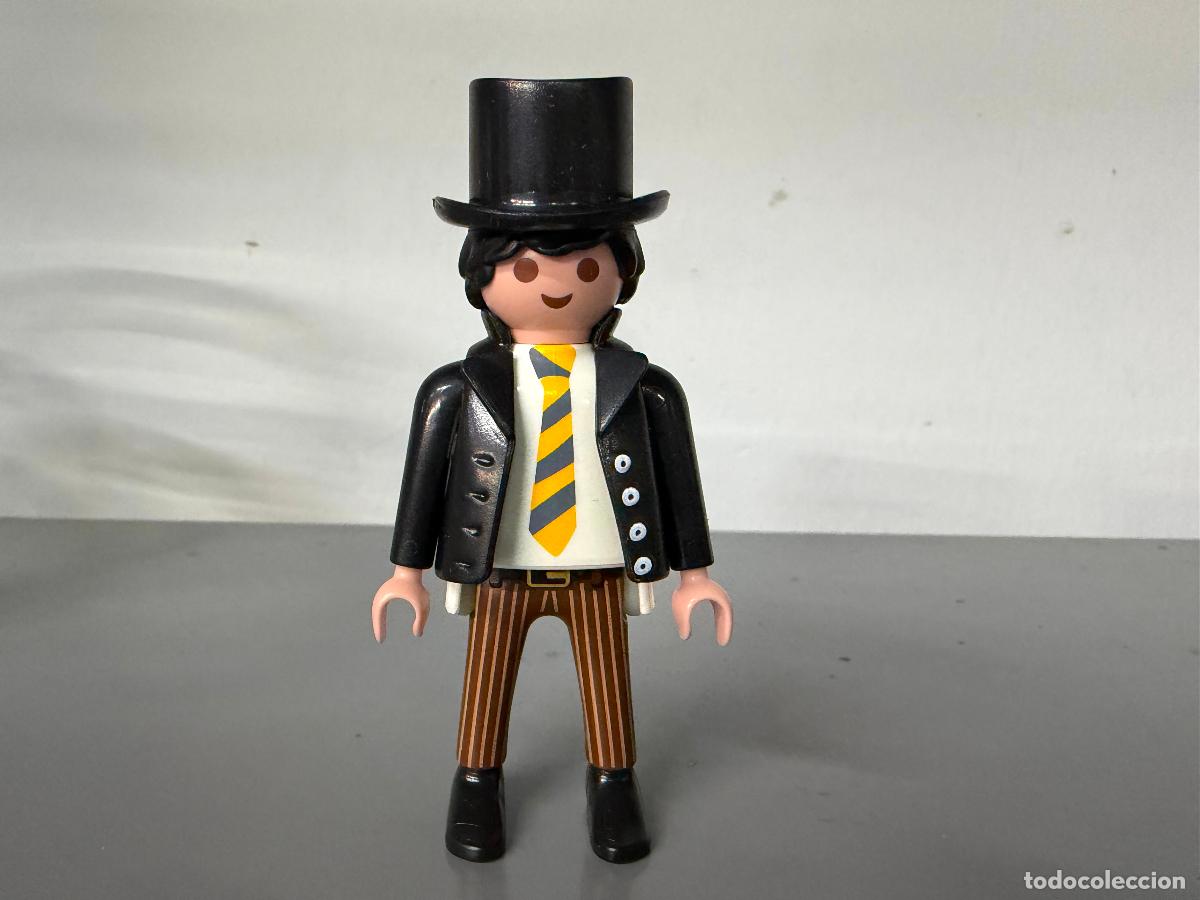 Playmobil: playmobil figura hombre elegante con chaleco y corbata y chistera- mix20