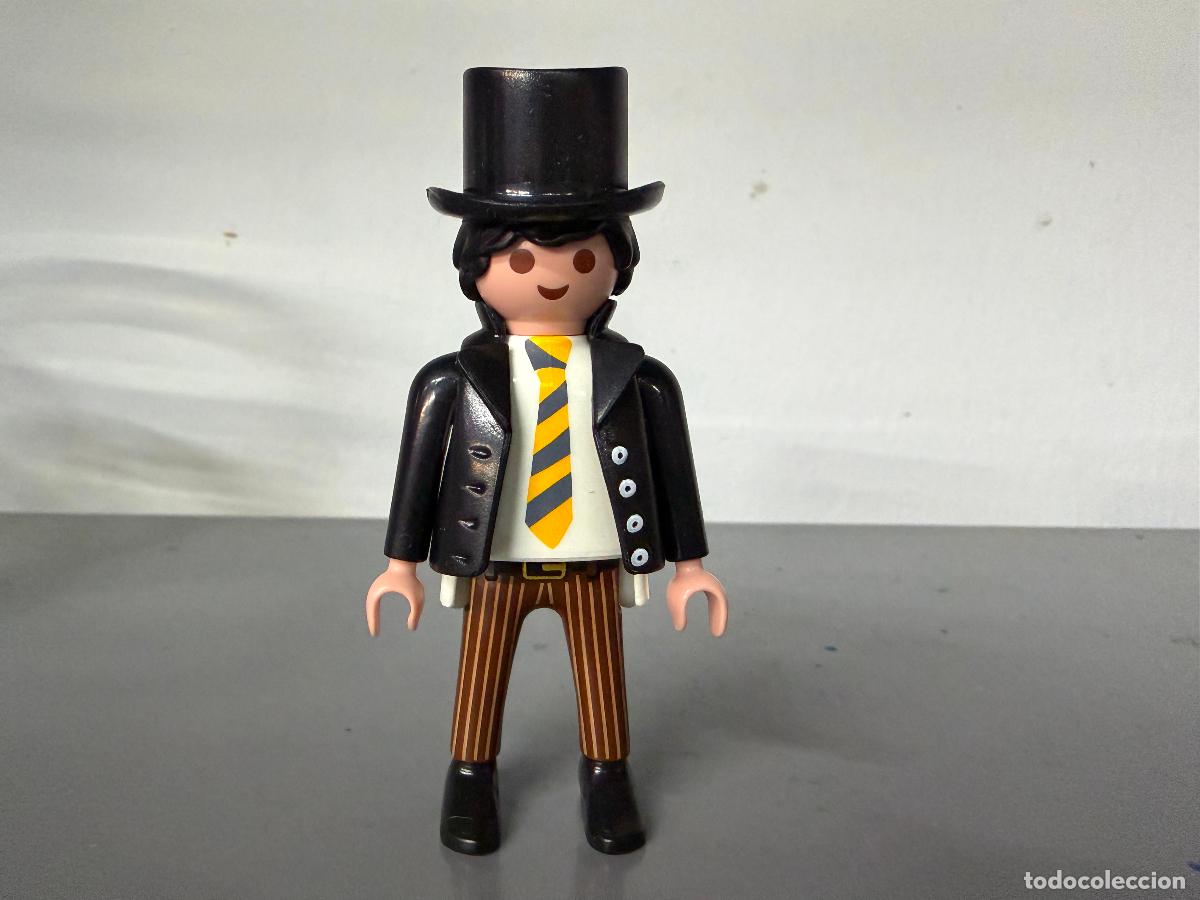 Playmobil: playmobil figura hombre elegante con chaleco y corbata y chistera- mix20