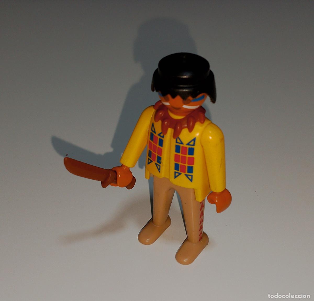 Playmobil: Indio con pu&ntilde;al y collar antiguo de Playmobil. Totalmente nuevo.