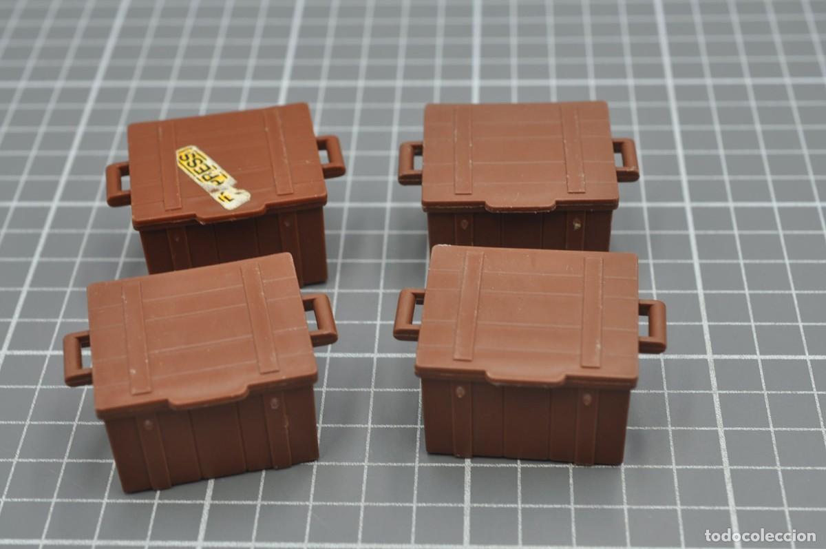 Playmobil: wsk067 Playmobil, 4 cajas madera