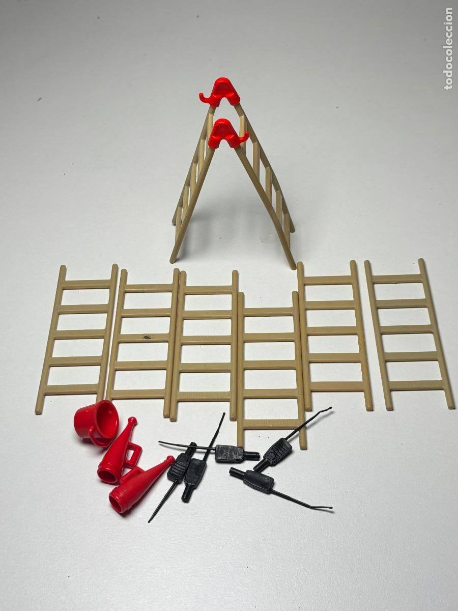 Playmobil: playmobil lote escalera trompeta radio bombero
