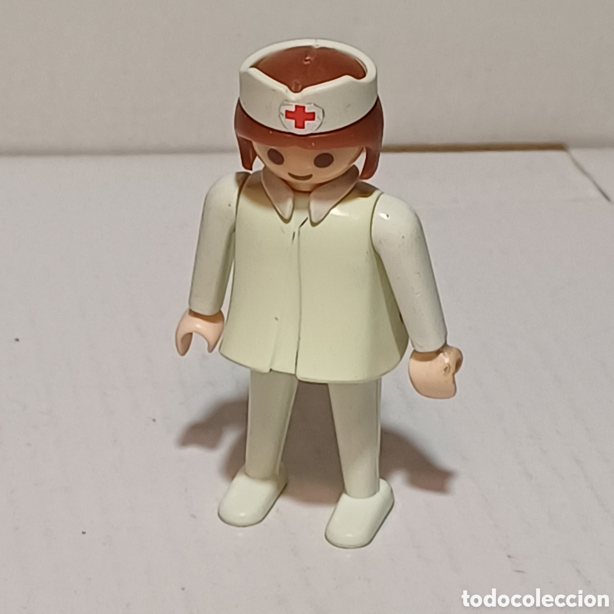 Playmobil: Figura playmobil mujer manos fijas enfermera habitacion hospital primera epoca ref. 3495
