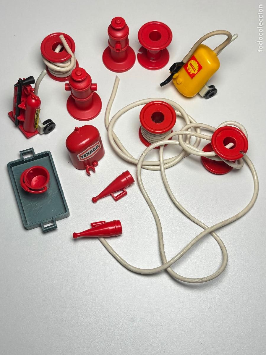 Playmobil: Playmobil lote manguera extintor bie bombero bandeja