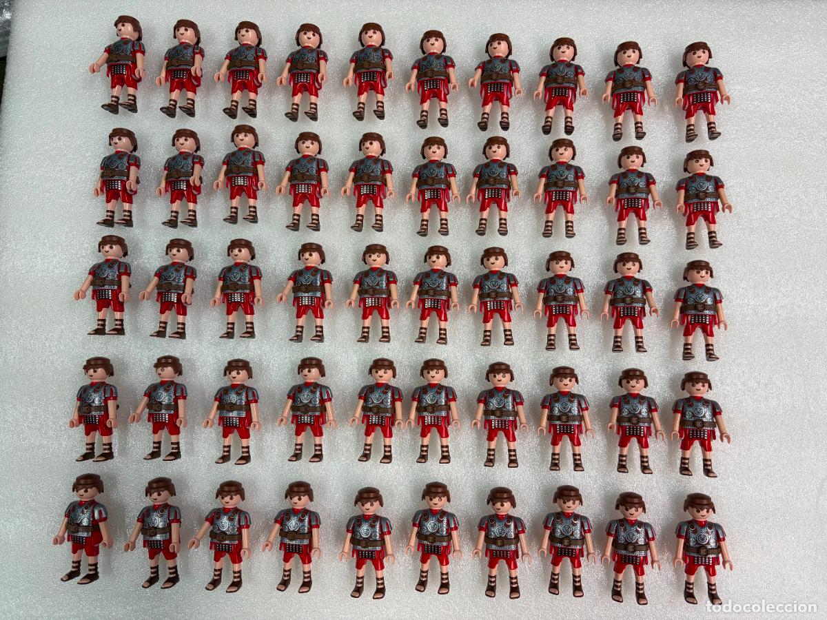 Playmobil: PLAYMOBIL mega lote 50 figuras romano con cintur&oacute;n-mg1