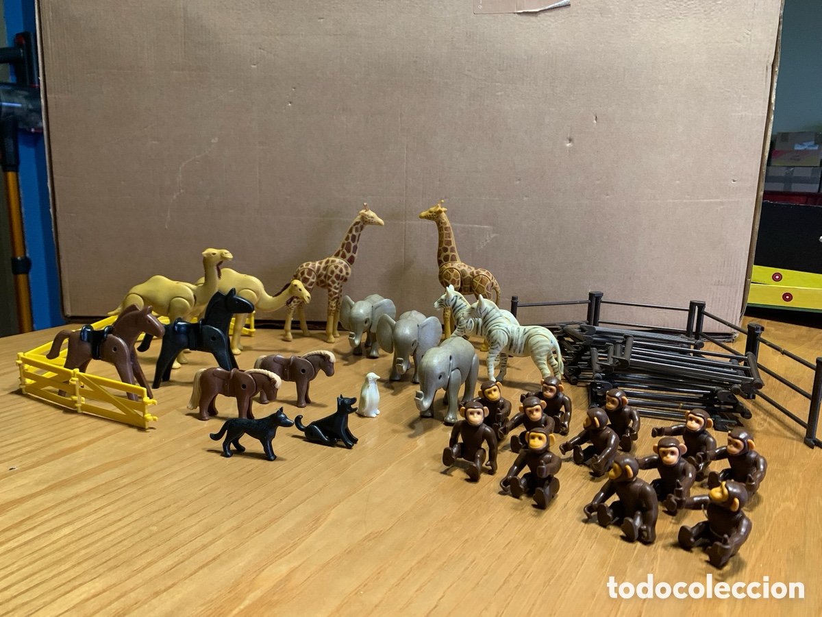 Playmobil: Lote Playmobil Vintage - Gran Safari / Zoo: 25+ Animales y vallas