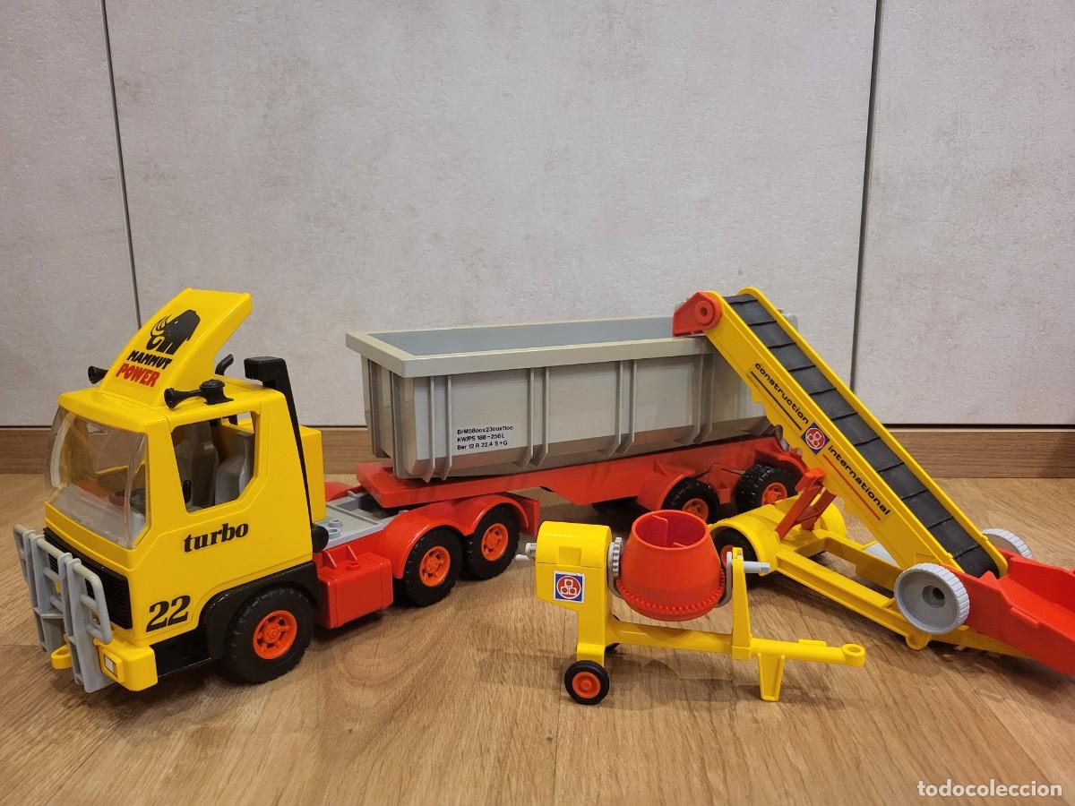 Playmobil: Cami&oacute;n playmobil mammut 3141 + Cinta transportadora 3759 + hormigonera