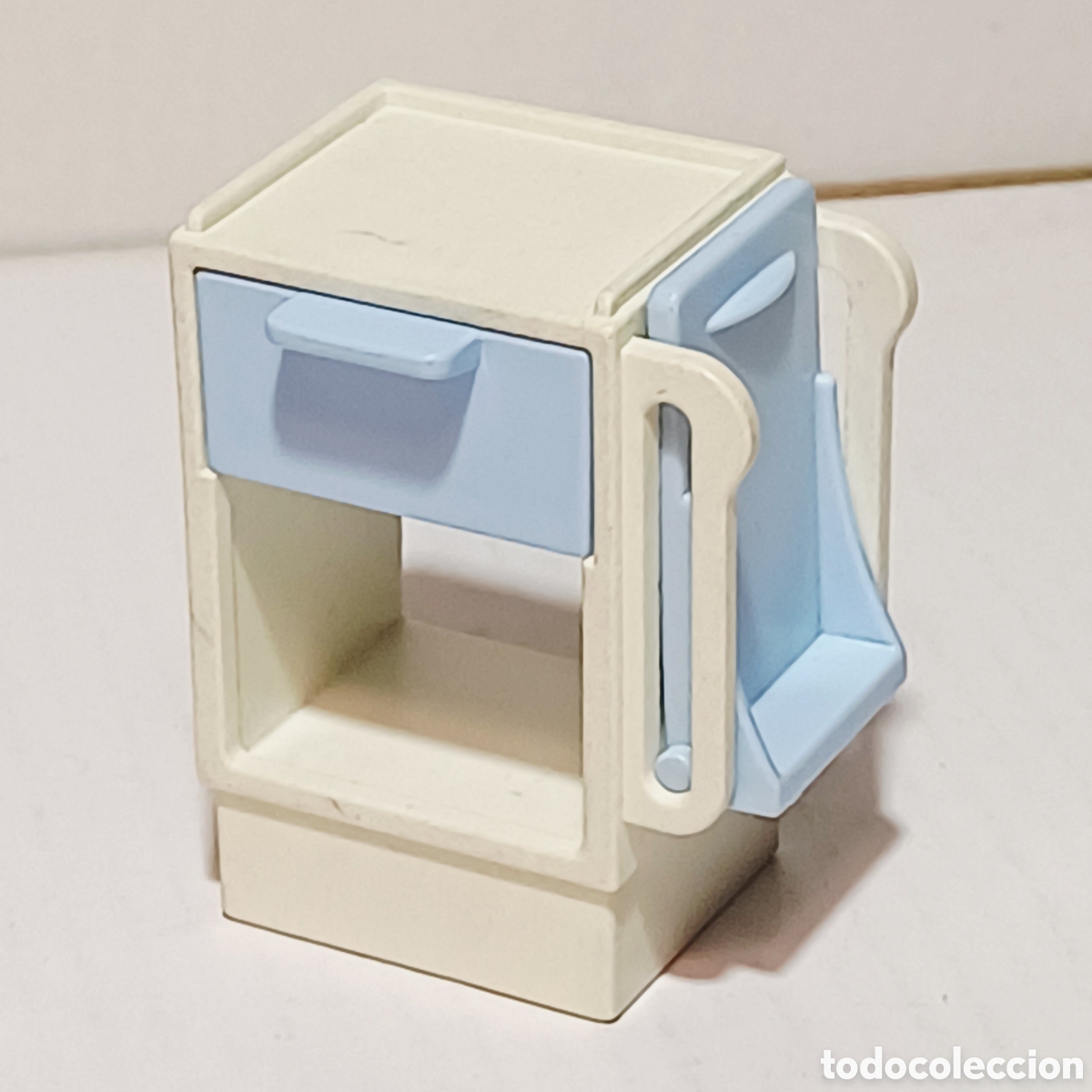 Playmobil: Pieza playmobil mueble mesa auxiliar azul celeste cama hospital clinica