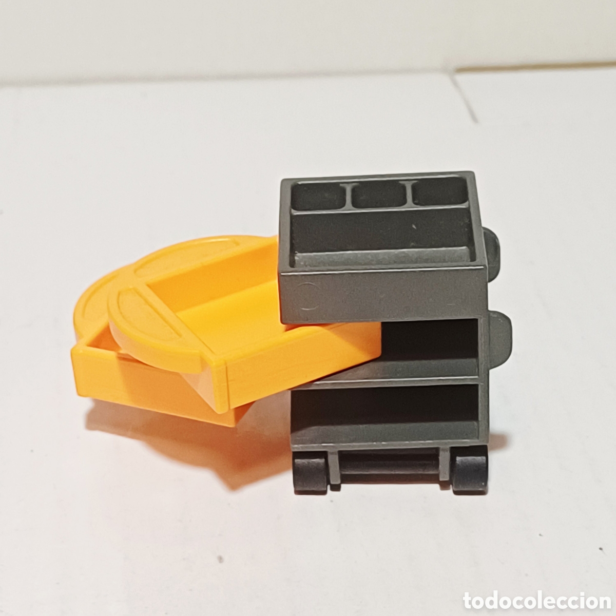 Playmobil: Pieza playmobil mueble armario cajonera naranja y gris hospital clinica