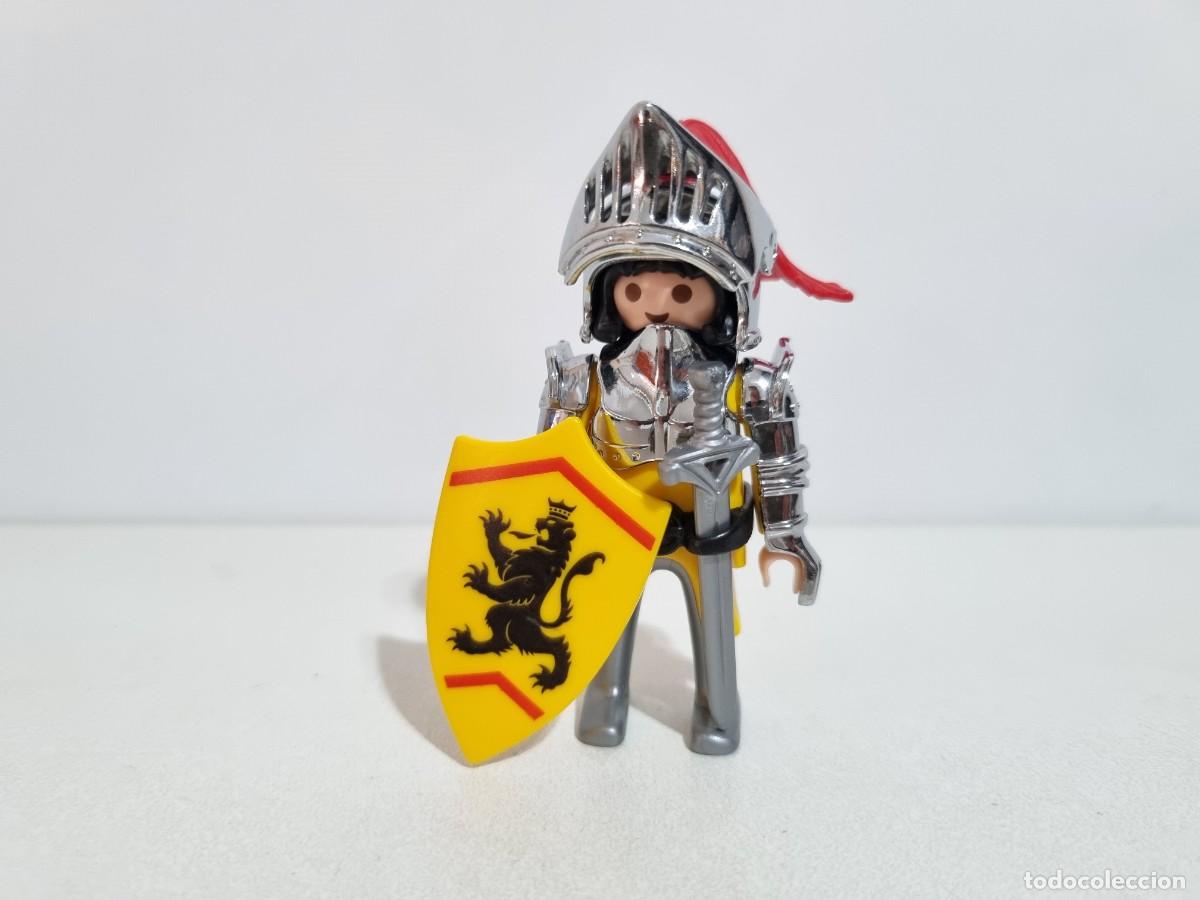 Playmobil: Playmobil 4163 Antiguo Caballero Cromado Torneo Justa Medieval Castillo Armadura