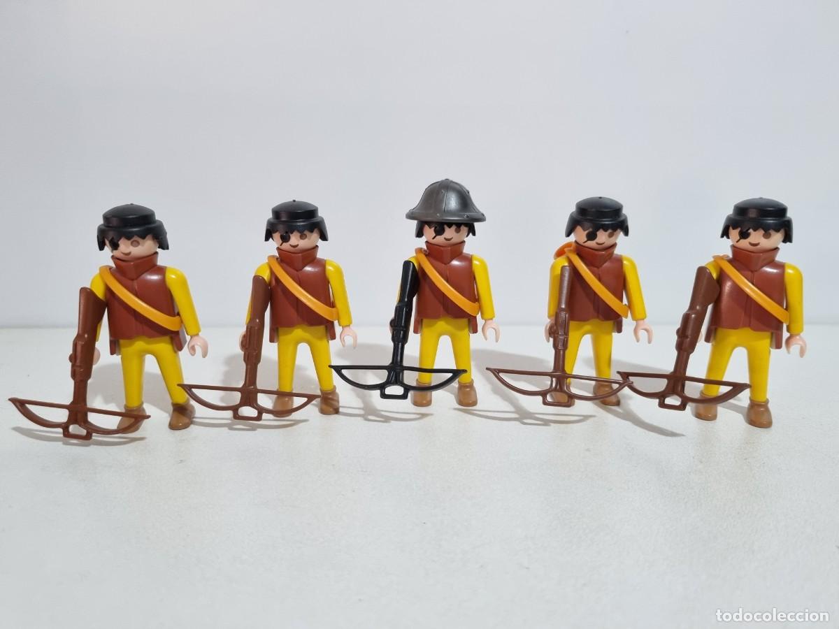 Playmobil: Playmobil 3651 Lote 5x Antiguo Arquero Ballestero Medieval Ballesta Flecha
