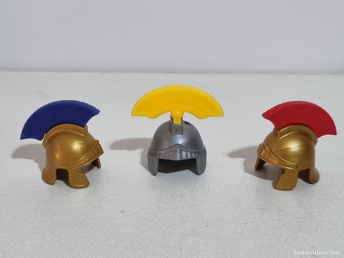 Playmobil: Playmobil Lote 3x Casco Soldado Romano Centurion Legionario Pretoriano Legado