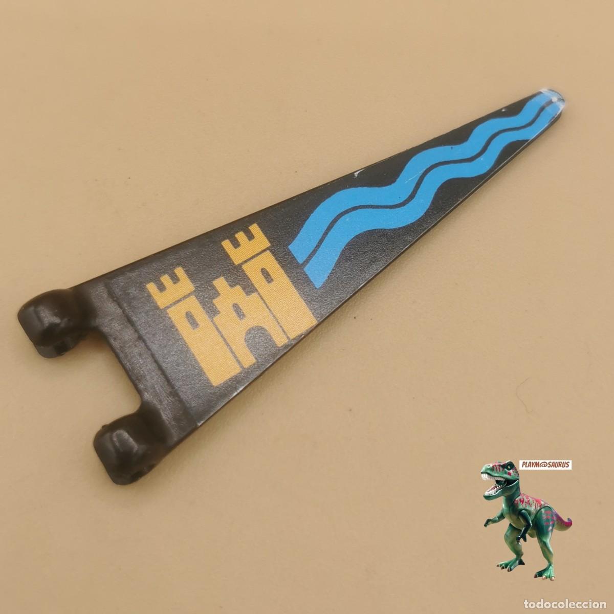 Playmobil: Playmobil bandera negra estandarte banderin mastil castillo barco pirata vintage antiguo galeon 3550