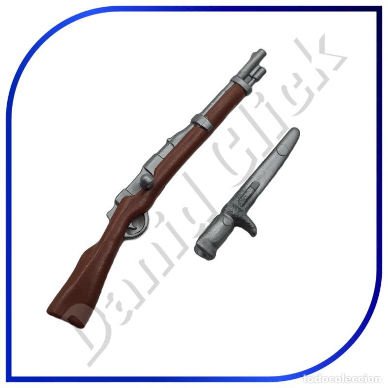 Playmobil: PLAYMOBIL RIFLE CON BAYONETA SOLDADO INGL&Eacute;S FRANC&Eacute;S