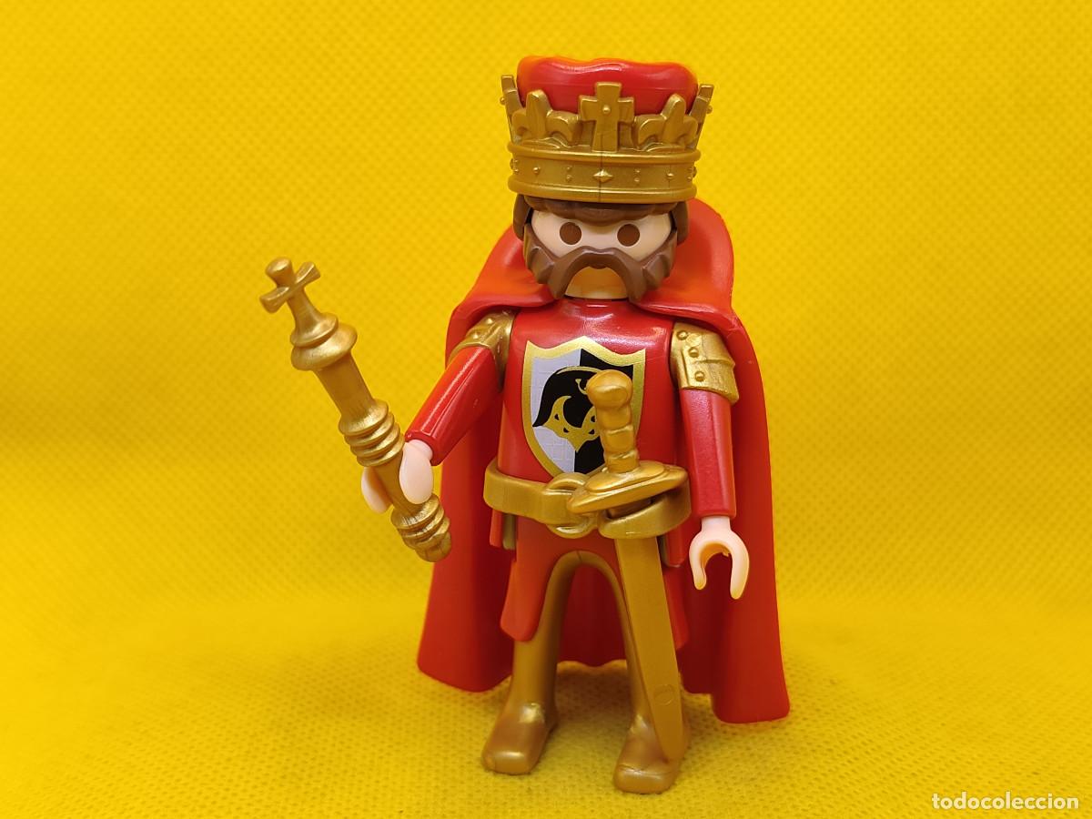 Playmobil: Playmobil Rey del Halc&oacute;n con capa roja, caballero medieval