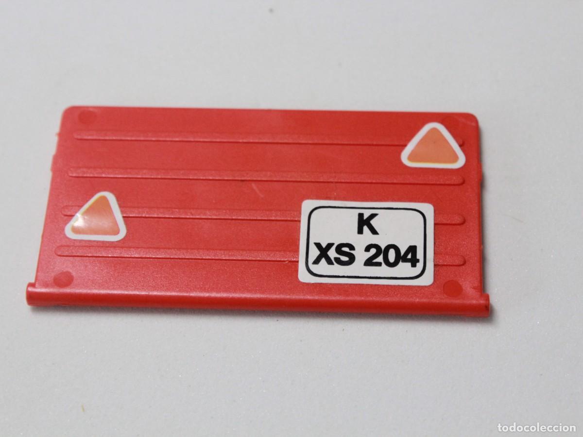 Playmobil: Accesorio Playmobil port&oacute;n trasero rojo remolque matr&iacute;cula XS 204