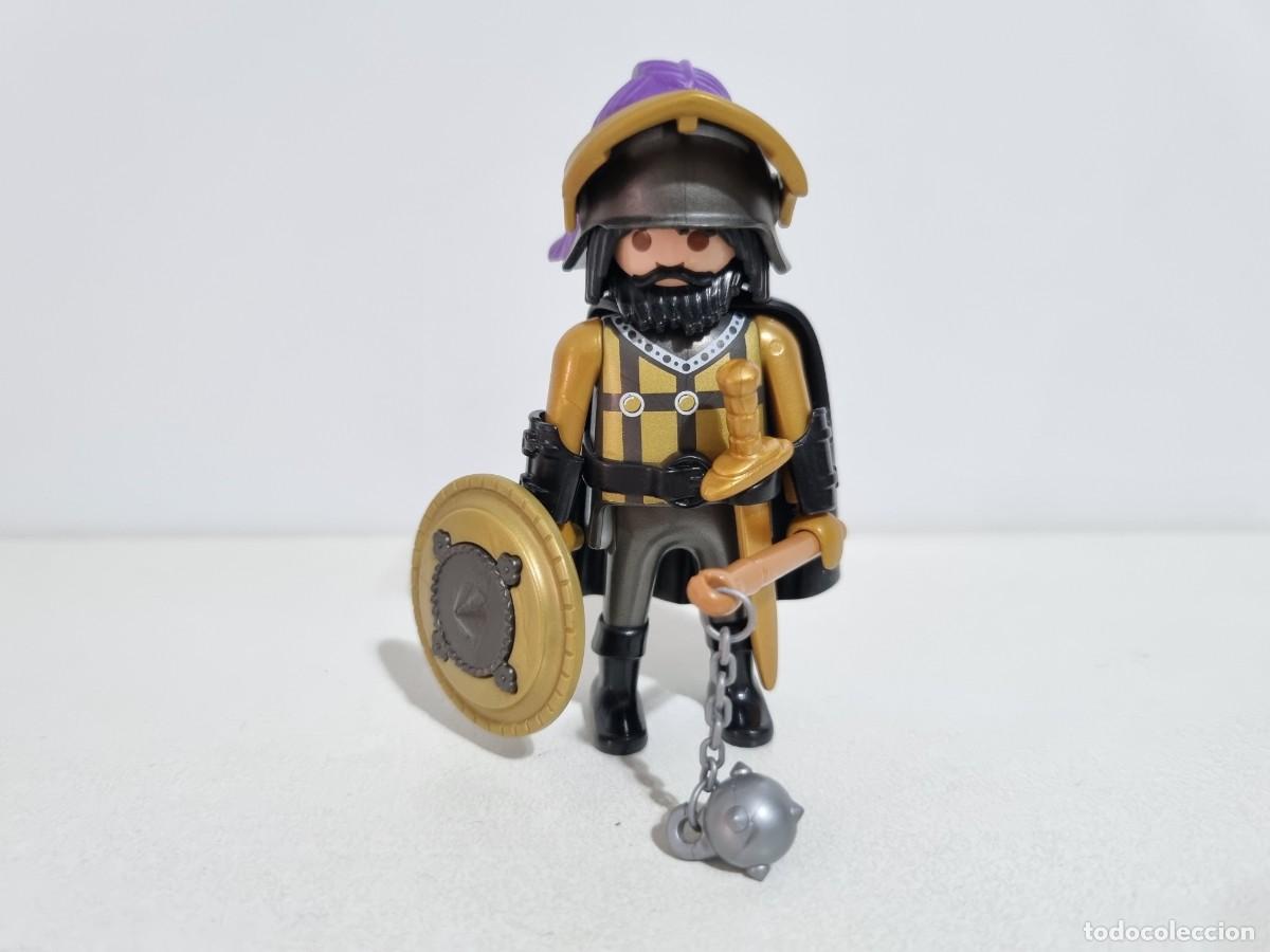 Playmobil: Playmobil 4602 Especial Caballero Negro Guerrero Medieval Castillo Maza Escudo