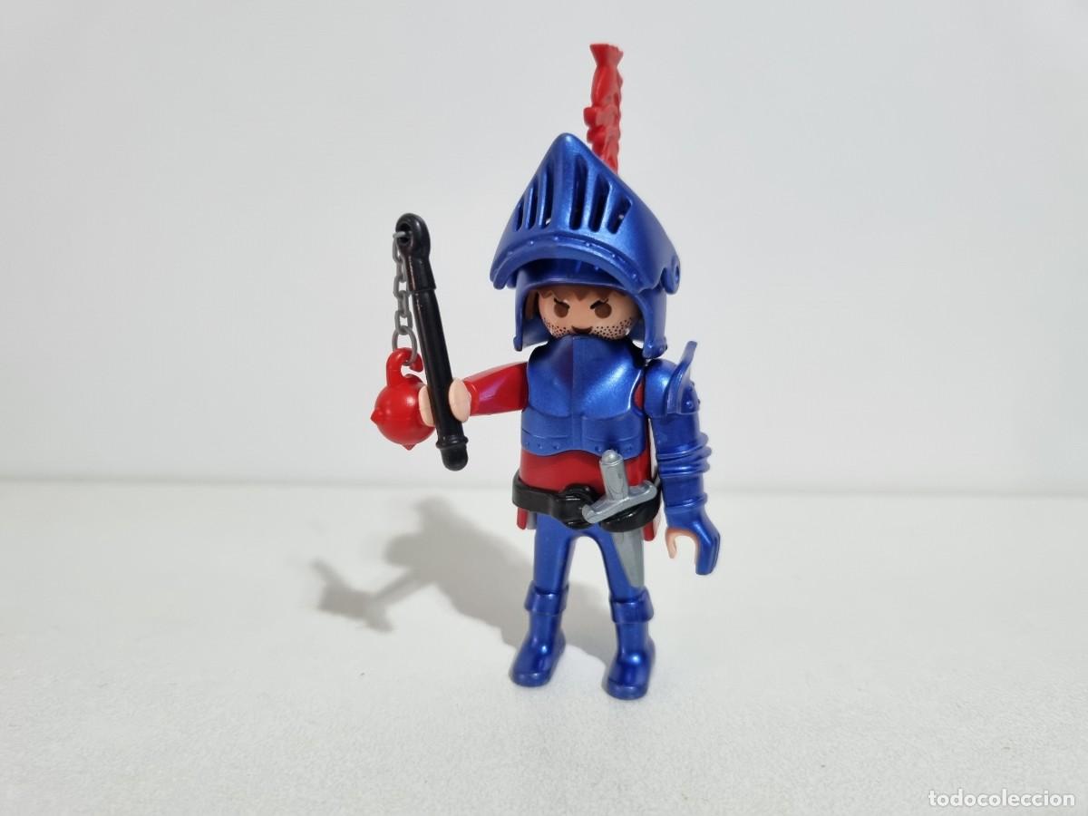 Playmobil: Playmobil 5203 Serie 1 Caballero Azul Medieval Castillo Maza Bola Roja